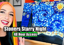 Load image into Gallery viewer, Stoners Starry Night – 48-Hour Access Online Painting Class 🎨💨
